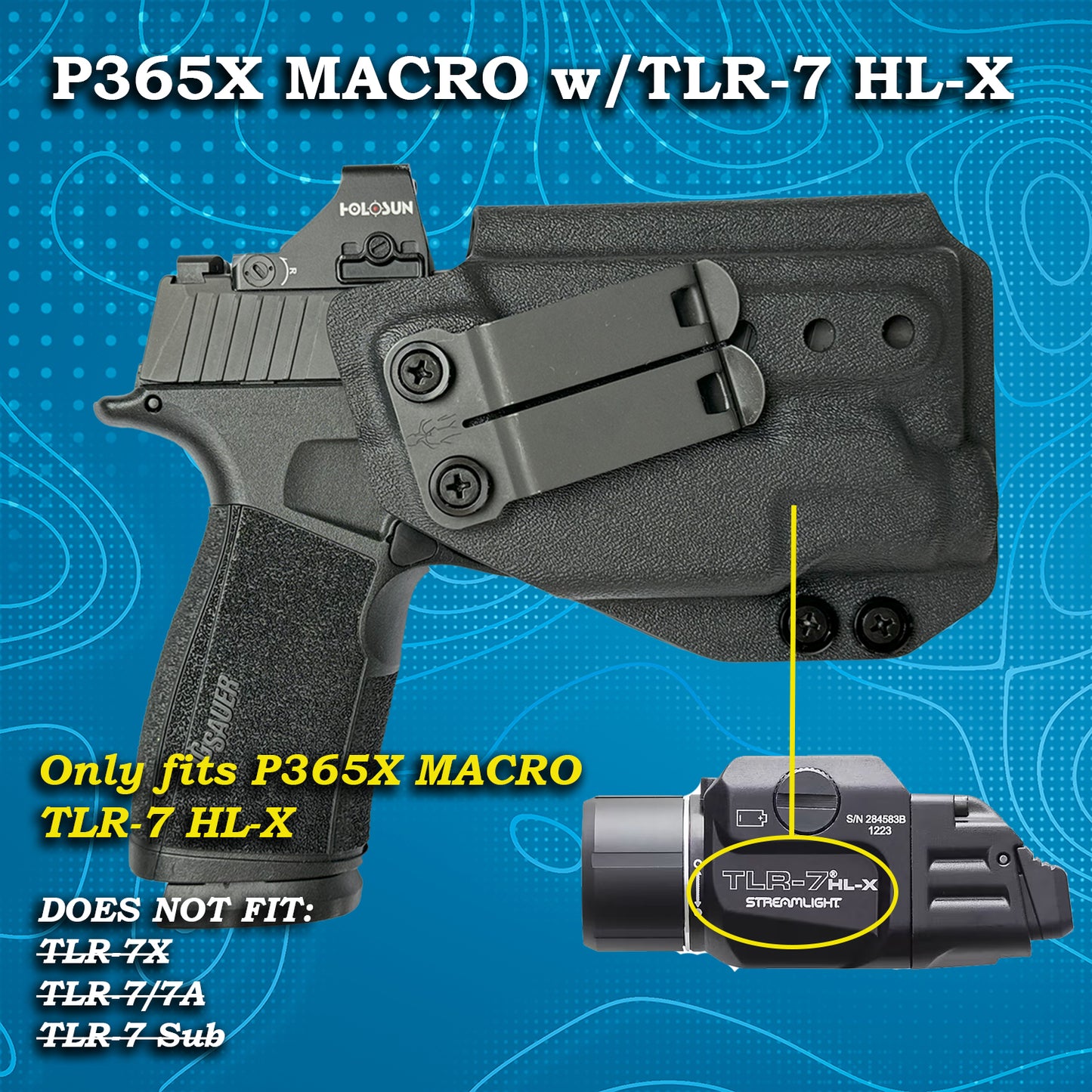 Sig P365X MACRO TLR-7 HL-X FOLKVARÐR IWB Holster