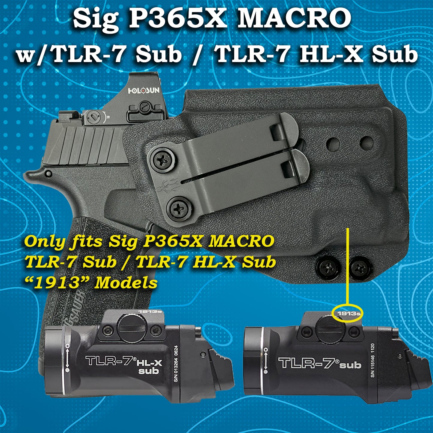 Sig P365X MACRO TLR-7 Sub FOLKVARÐR IWB Holster