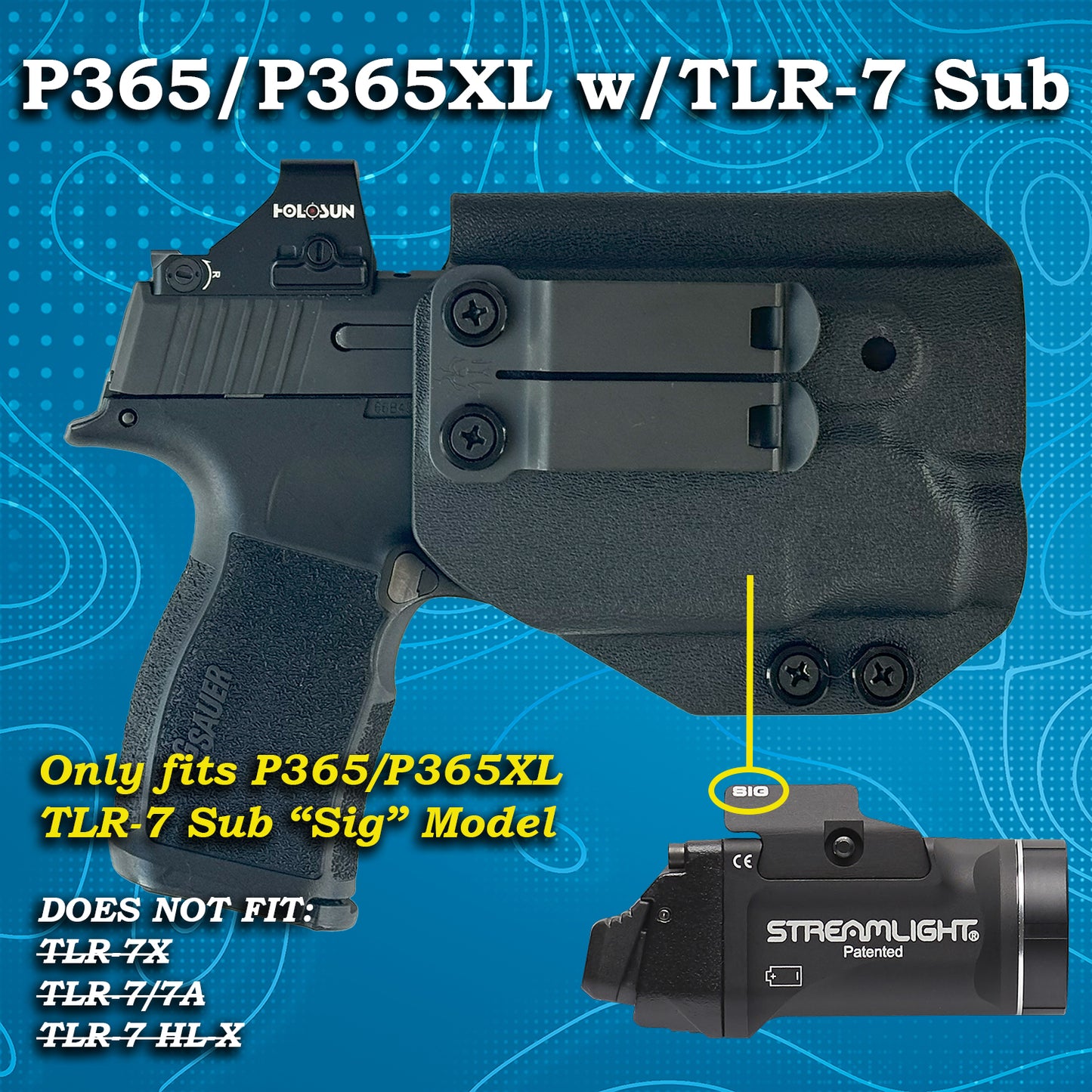 Sig P365XL TLR-7 Sub FOLKVARÐR IWB Holster