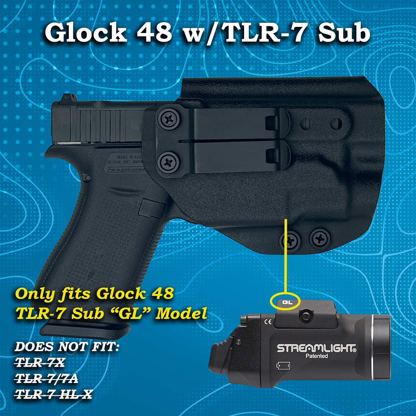 Glock 48 TLR-7 Sub FOLKVARÐR IWB Holster