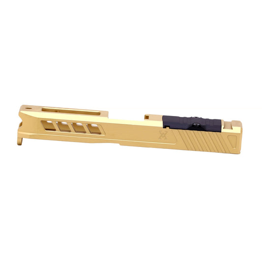 True Precision Glock 19 Slide - Gold - RMR Cut