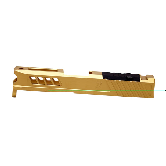 True Precision Glock 43 Slide - Gold - RMS Cut